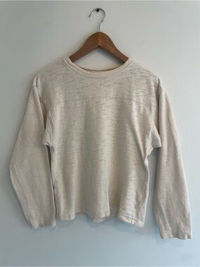 White 100% Cotton Crew neck Sweater